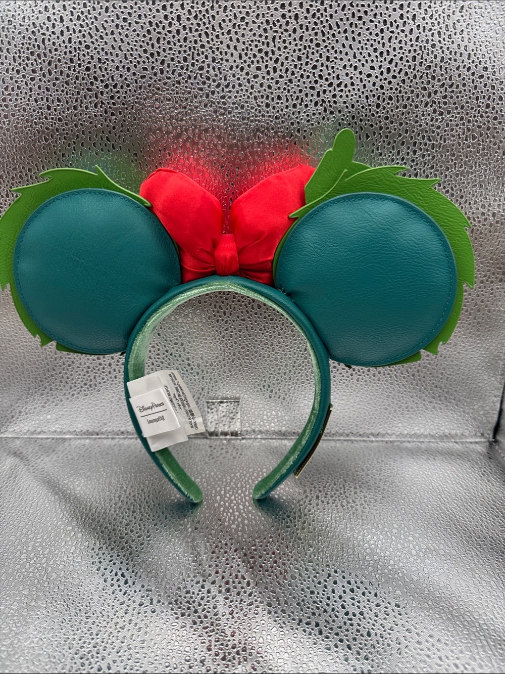 Disney 2023 Loungefly Holiday Christmas Wreath Glow Minnie Ears Headband~New - Picture 2 of 5